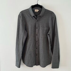 Faherty Men's Gray Button-Down Casual Shirt